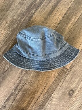 Vintage Denim Bucket Hat for Women - Blue